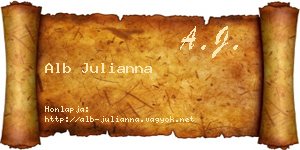 Alb Julianna névjegykártya