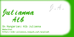 julianna alb business card